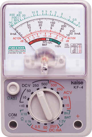 指针式模拟万用表KF-4日本凯世Kaise 指针式模拟万用表KF-4